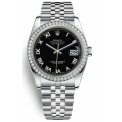 Rolex Datejust 36 Black Dial Stainless Steel and 18k White Gold 36 mm 116244-0045